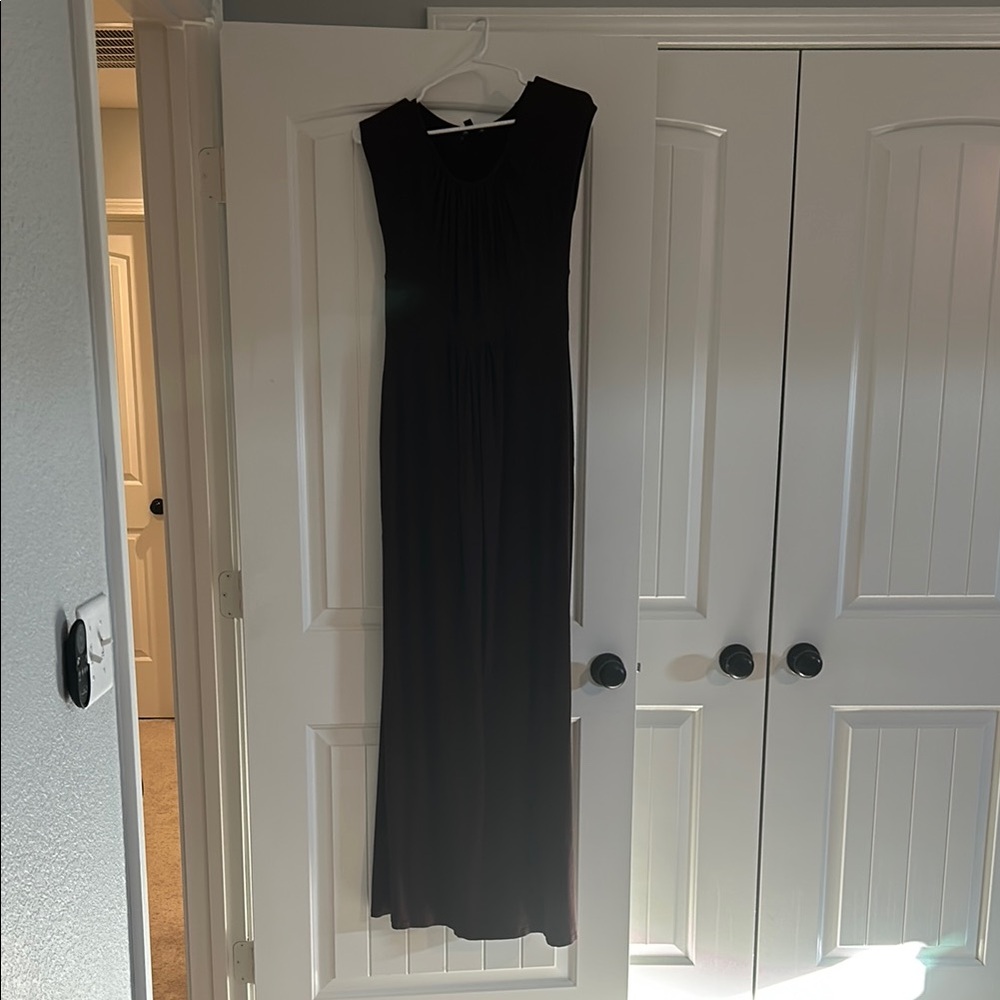 Elegant Brown Cap Sleeve Maternity Dress